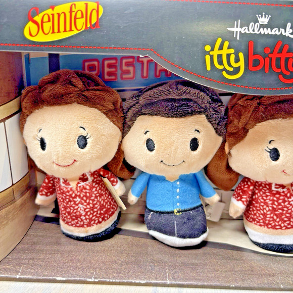 SEINFELD 4pc Plush Set Elaine Jerry Elaine Kramer Itty Bittys 2 ELAINES NOGEORGE - Picture 2 of 8